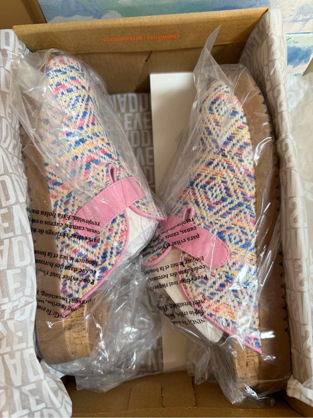 Steve Madden Pink Multi Kids Shoe Box